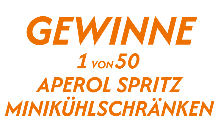 Gewinne 1 von 50 Aperol Spritz Kühlschränken